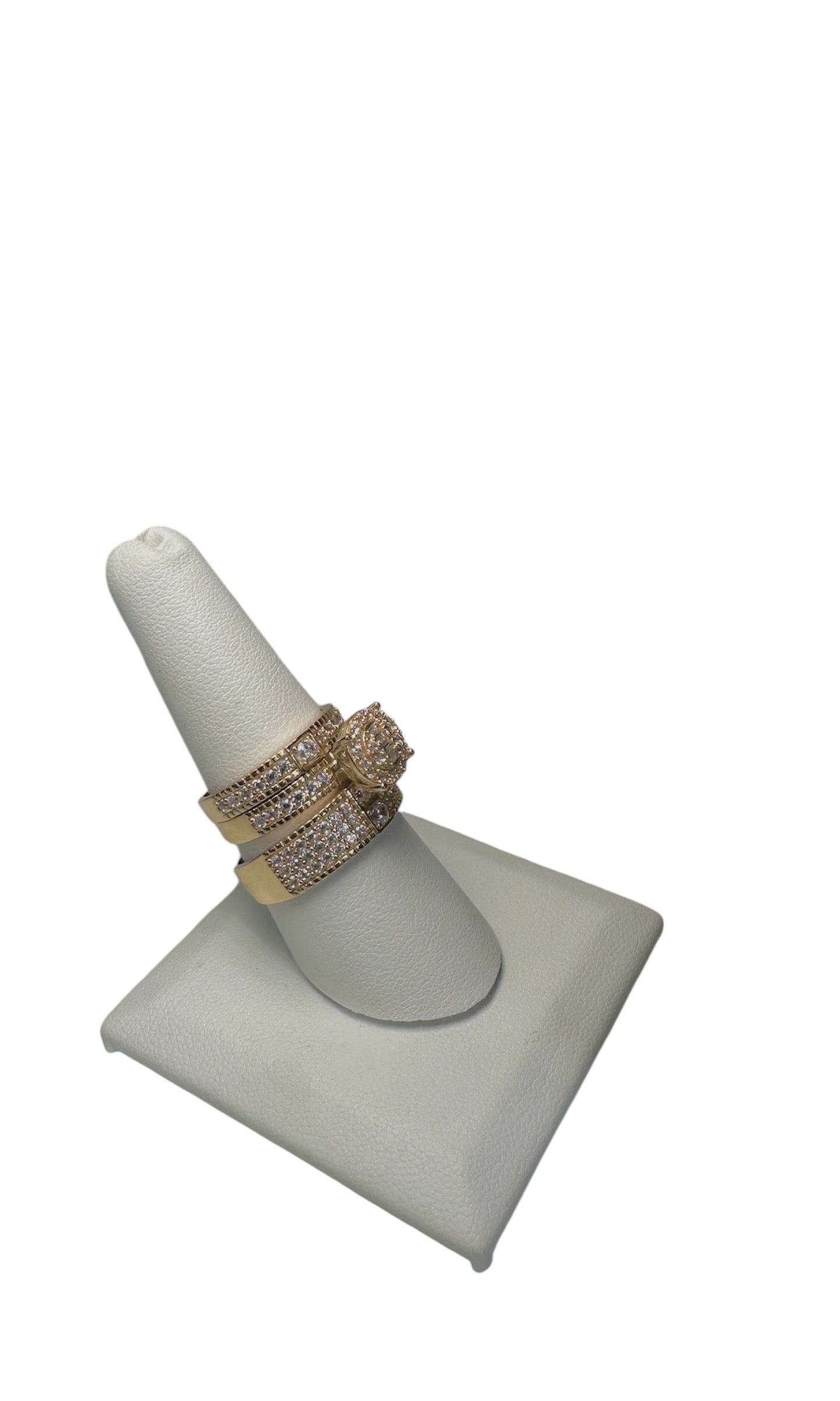 14K Gold Trio Weddings Ring Sets