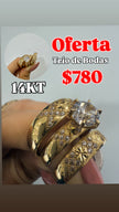 Trio Wedding Set / Set de Bodas 14KT
