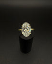 14K Yellow Gold Solitaire Oval Lab Diamond Ring