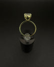 14K Yellow Gold Solitaire Oval Lab Diamond Ring