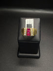 Men's Ring Diamond and Ruby 14KT