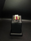 Men's Ring Diamond and Ruby 14KT