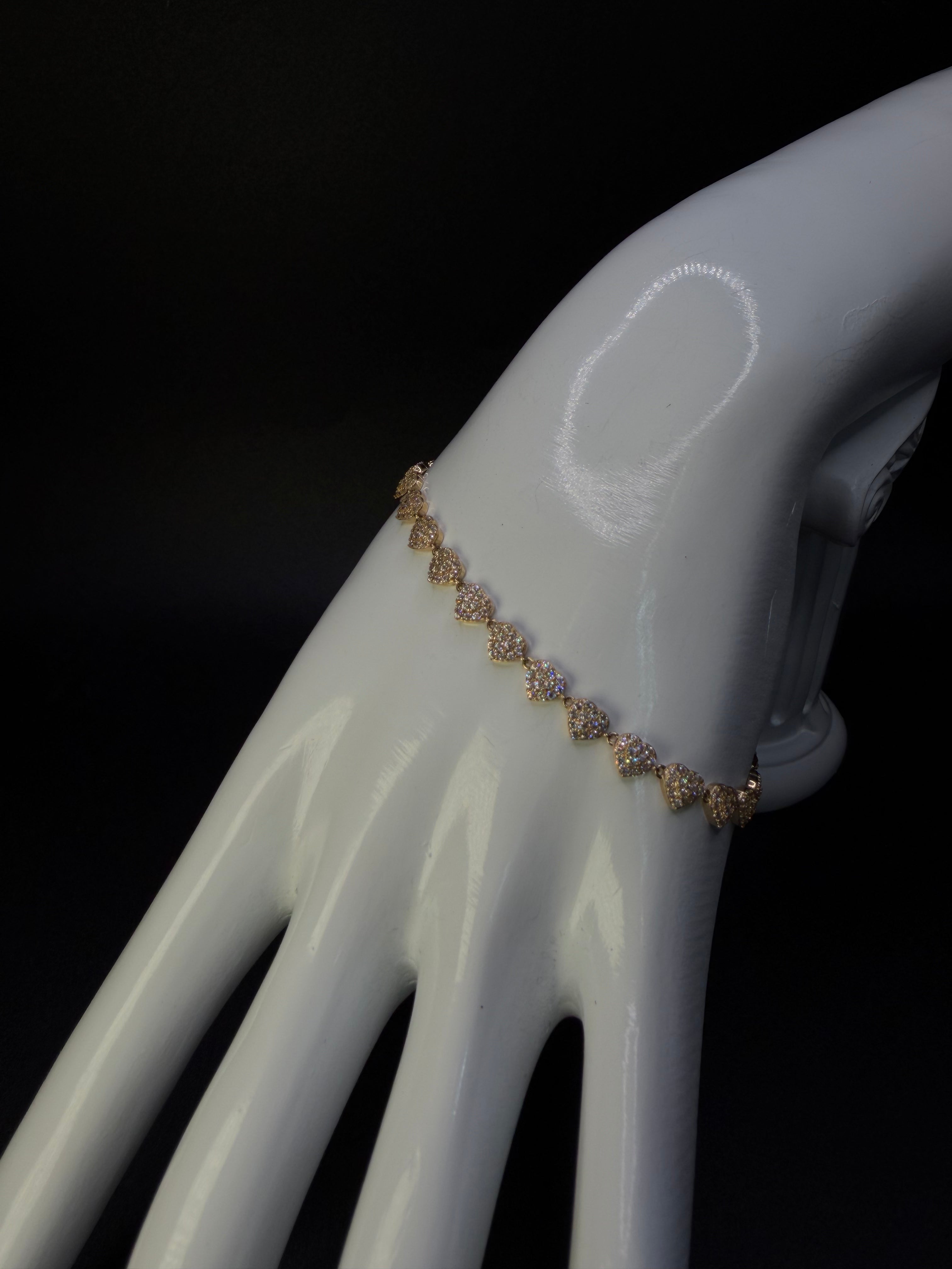 Pave Heart Bracelet