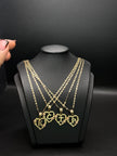 KID'S CHAIN AND PENDANT INITIAL 14KT