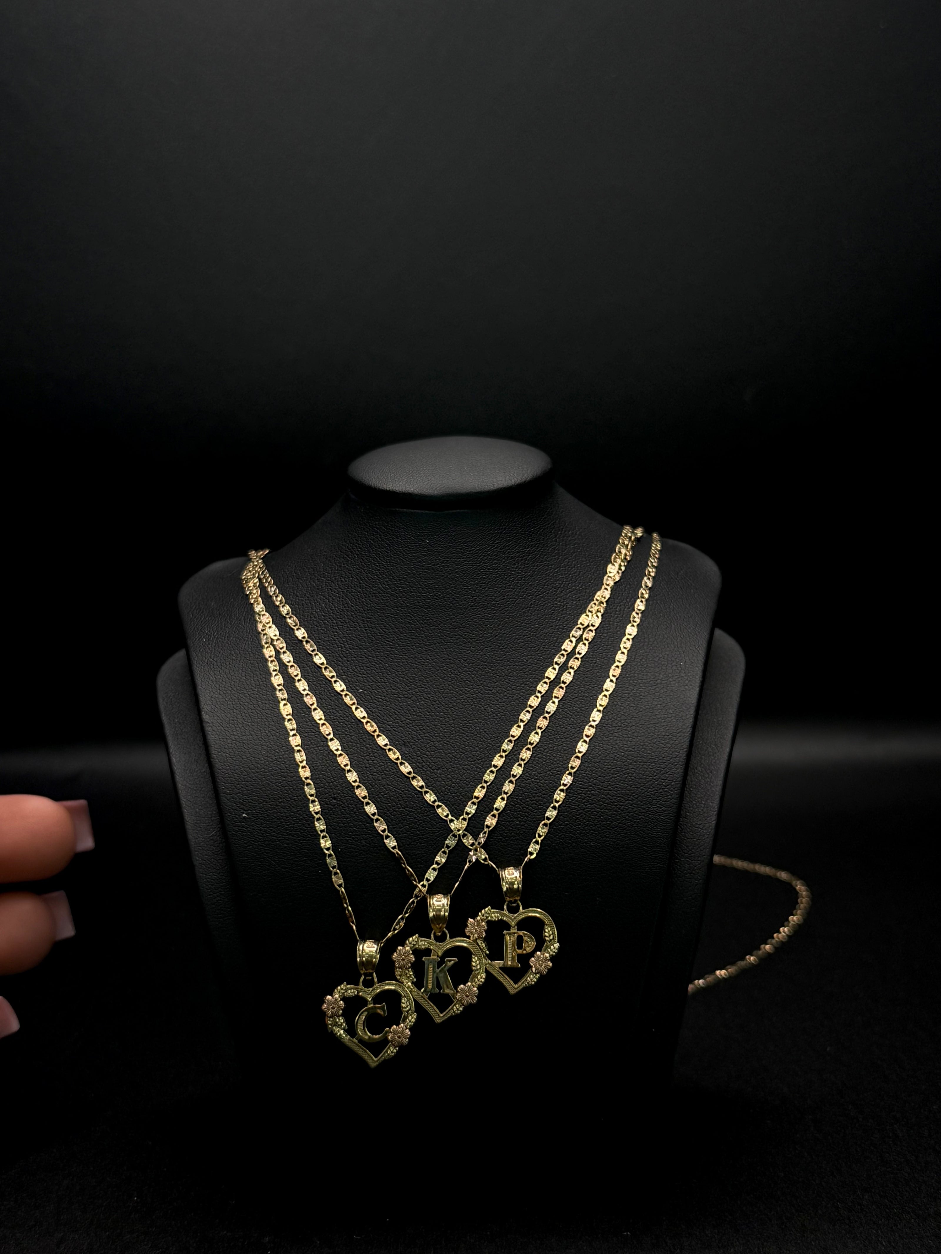 KID'S CHAIN AND PENDANT INITIAL 14KT
