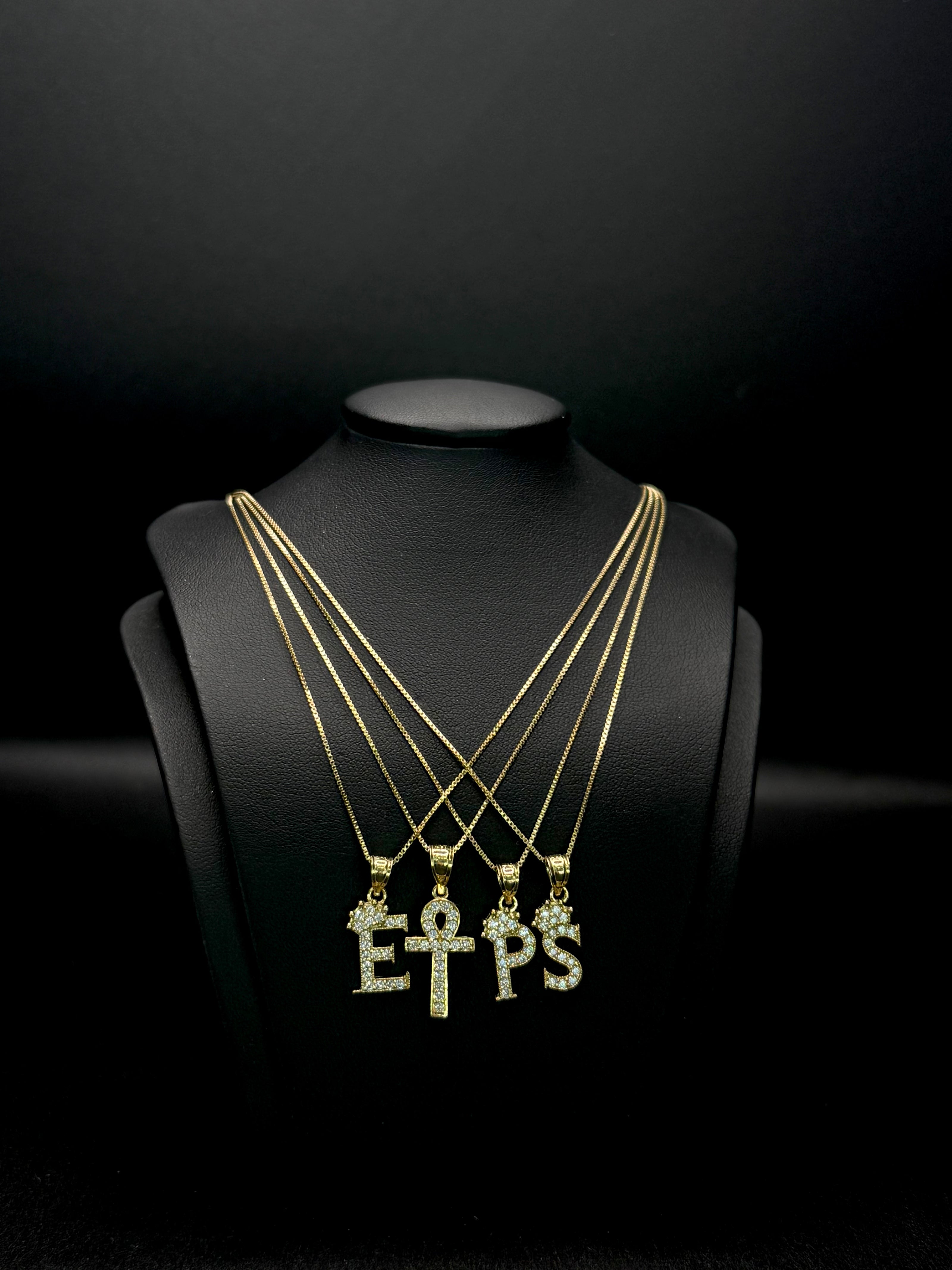 Kids Chain And Initial Pendant 14KT