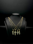 Kids Chain And Initial Pendant 14KT