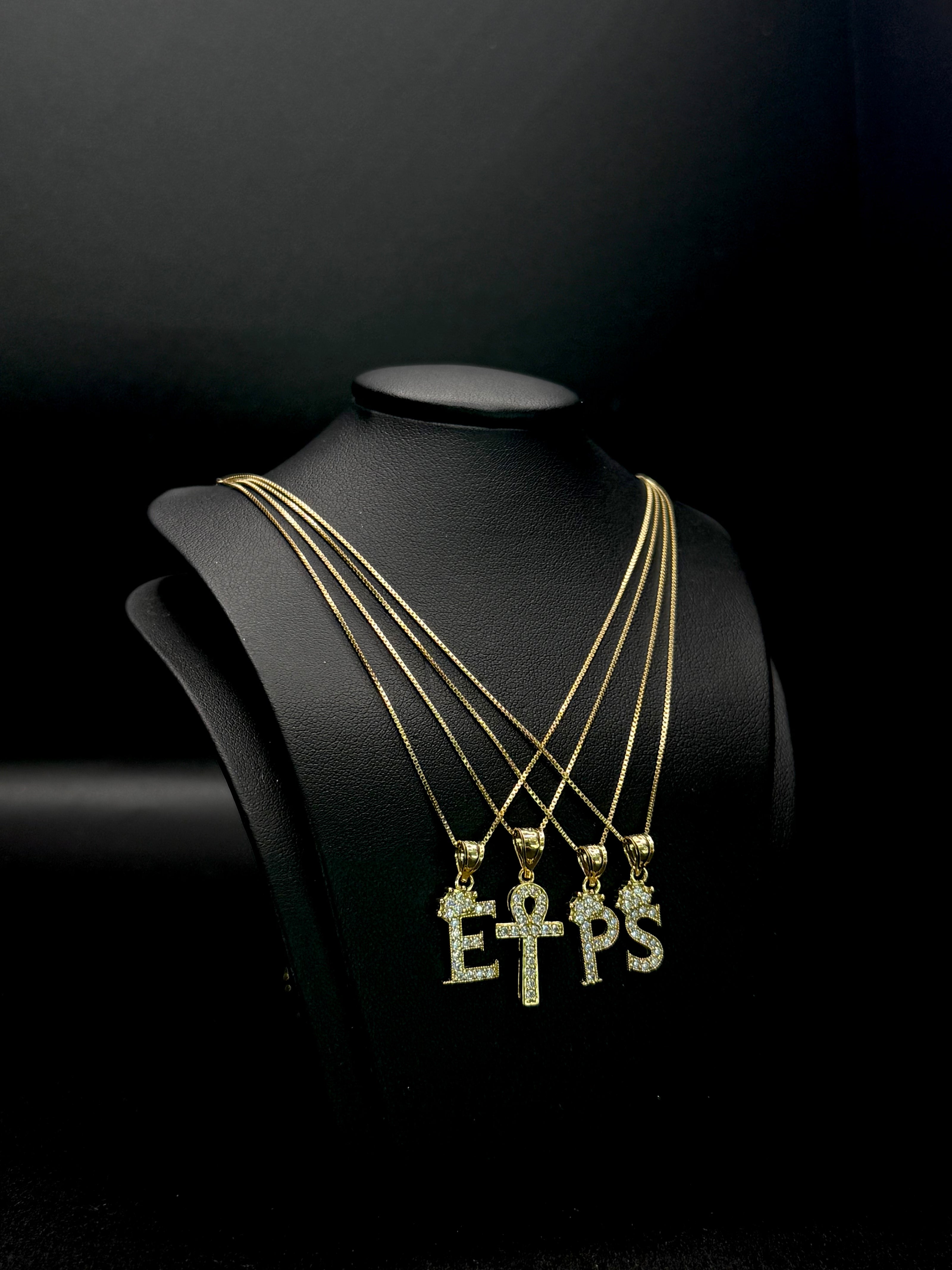 Kids Chain And Initial Pendant 14KT