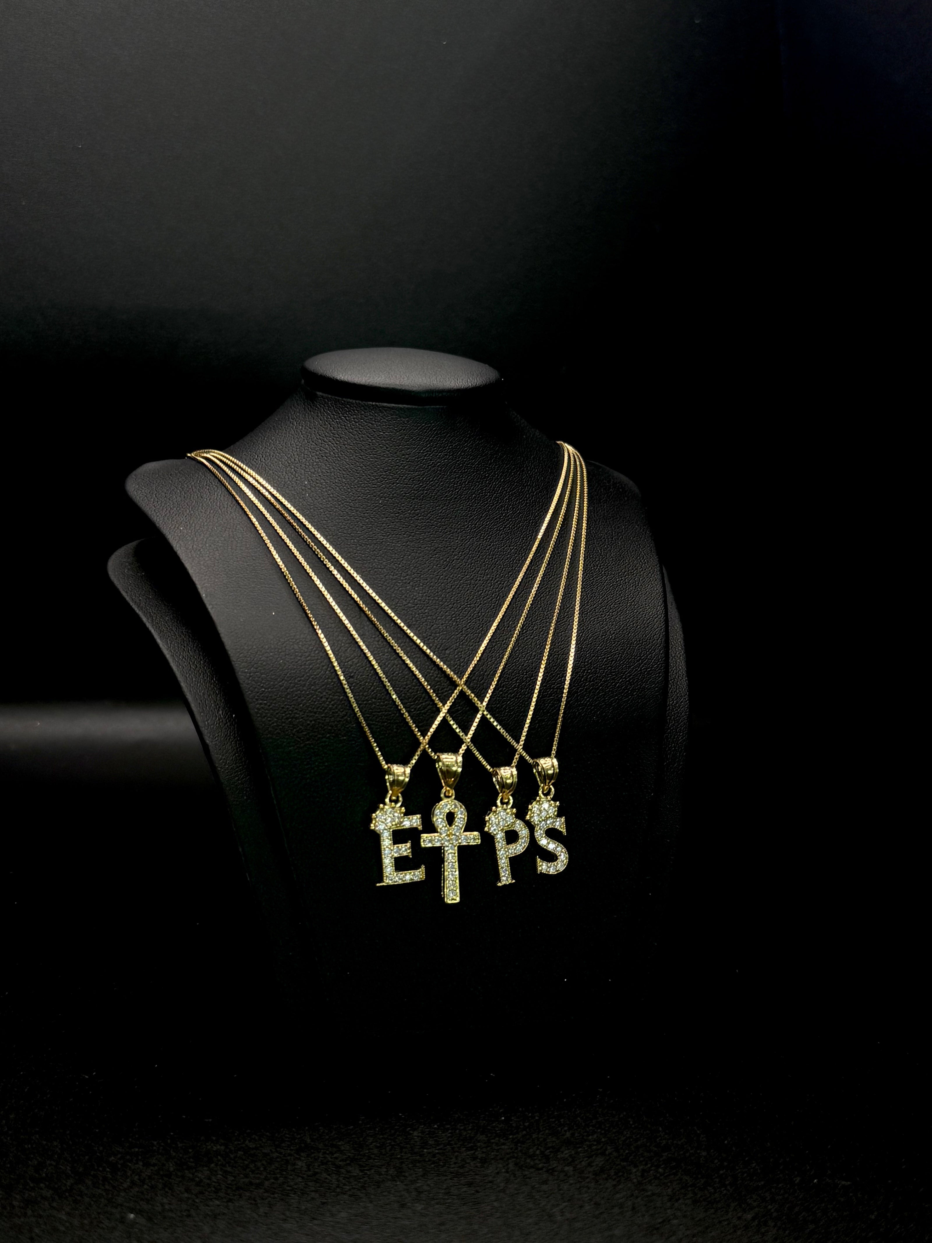 Kids Chain And Initial Pendant 14KT