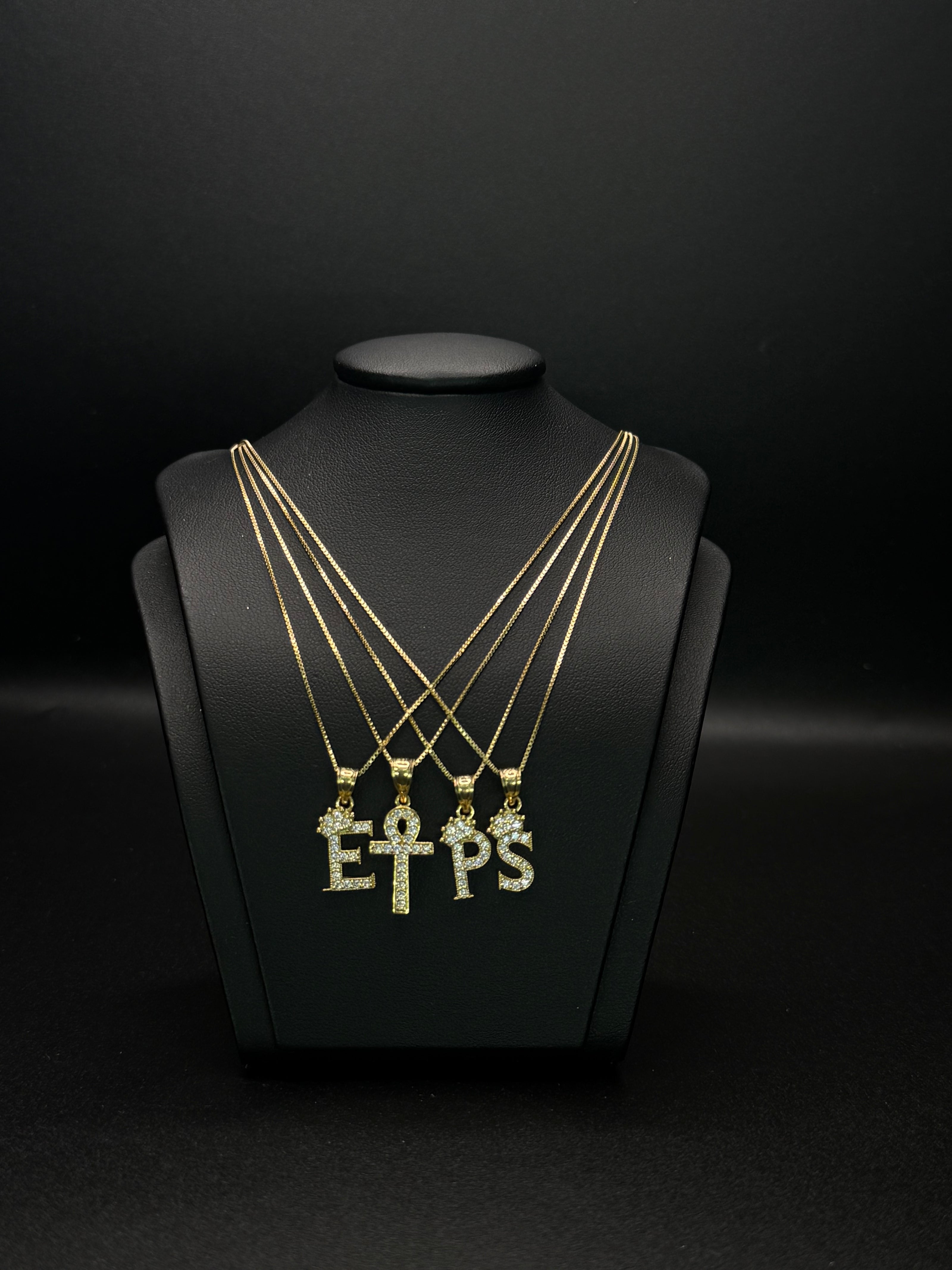 Kids Chain And Initial Pendant 14KT