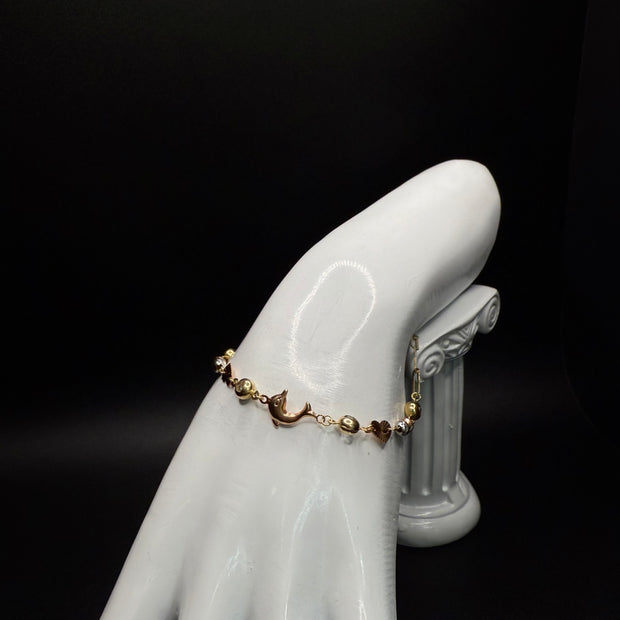 Golden Moon & Hearts Bracelet