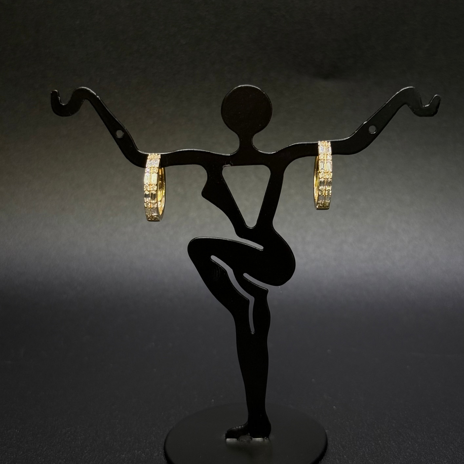 Diamond Gold Hoops