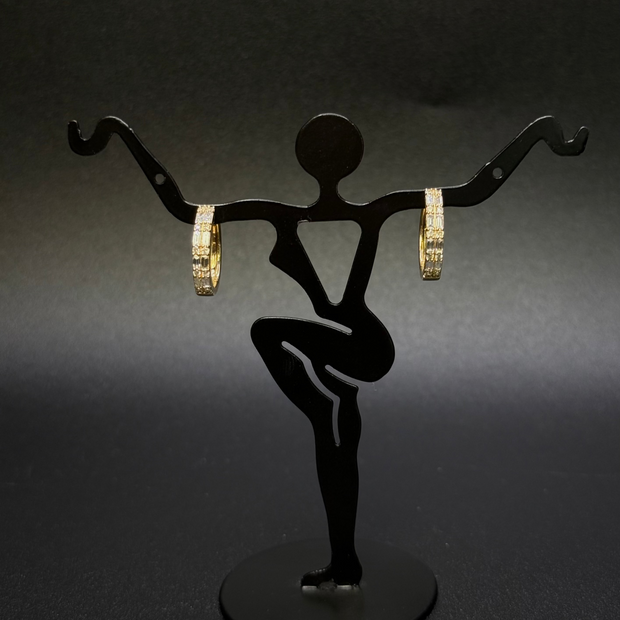Diamond Gold Hoops