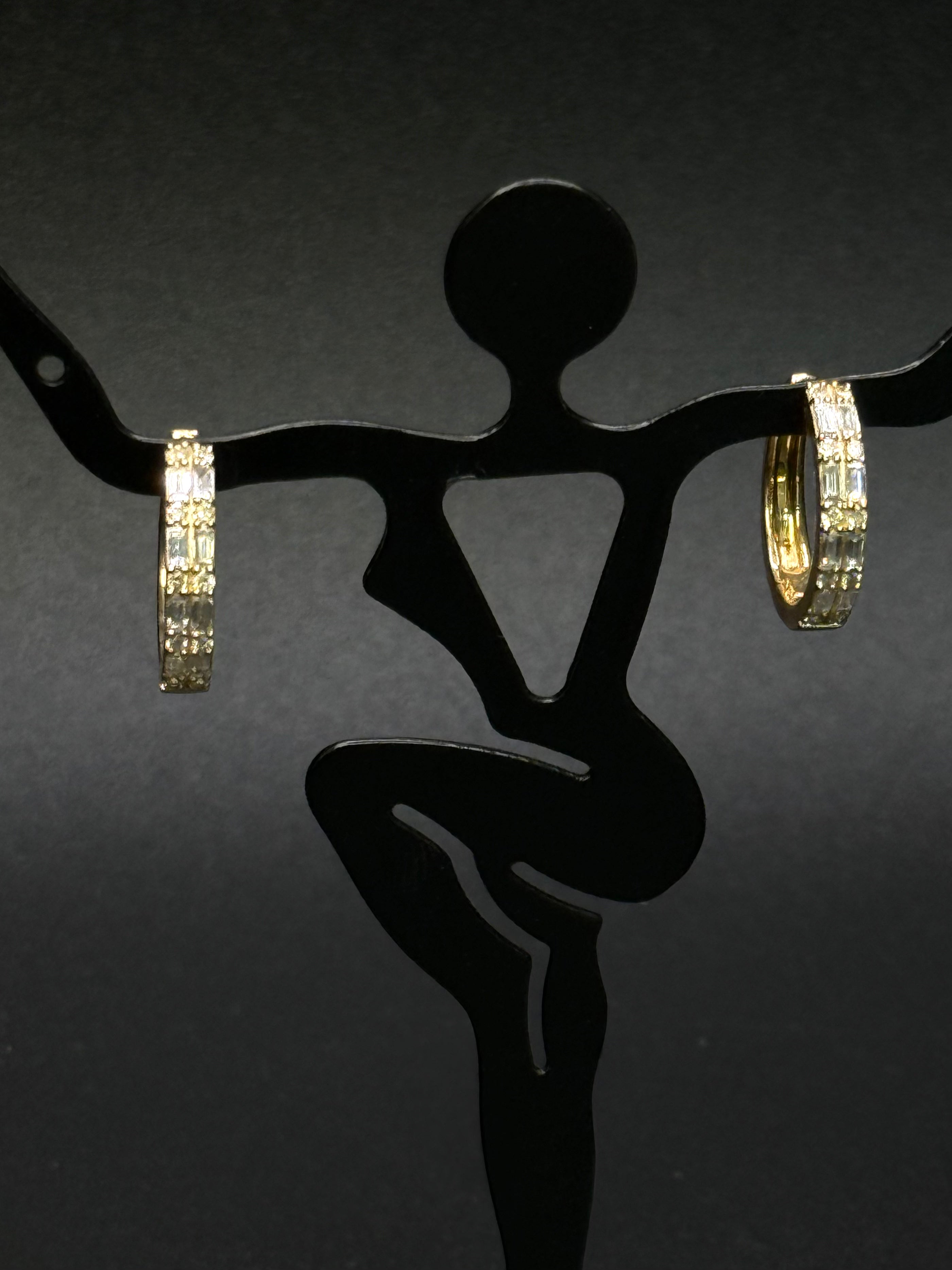 Diamond Gold Hoops