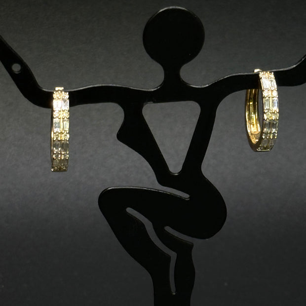 Diamond Gold Hoops