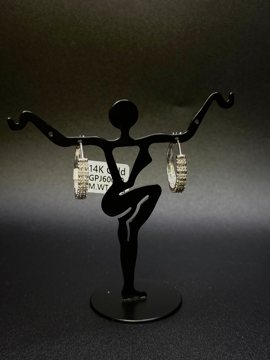 Diamond Hoop Earring