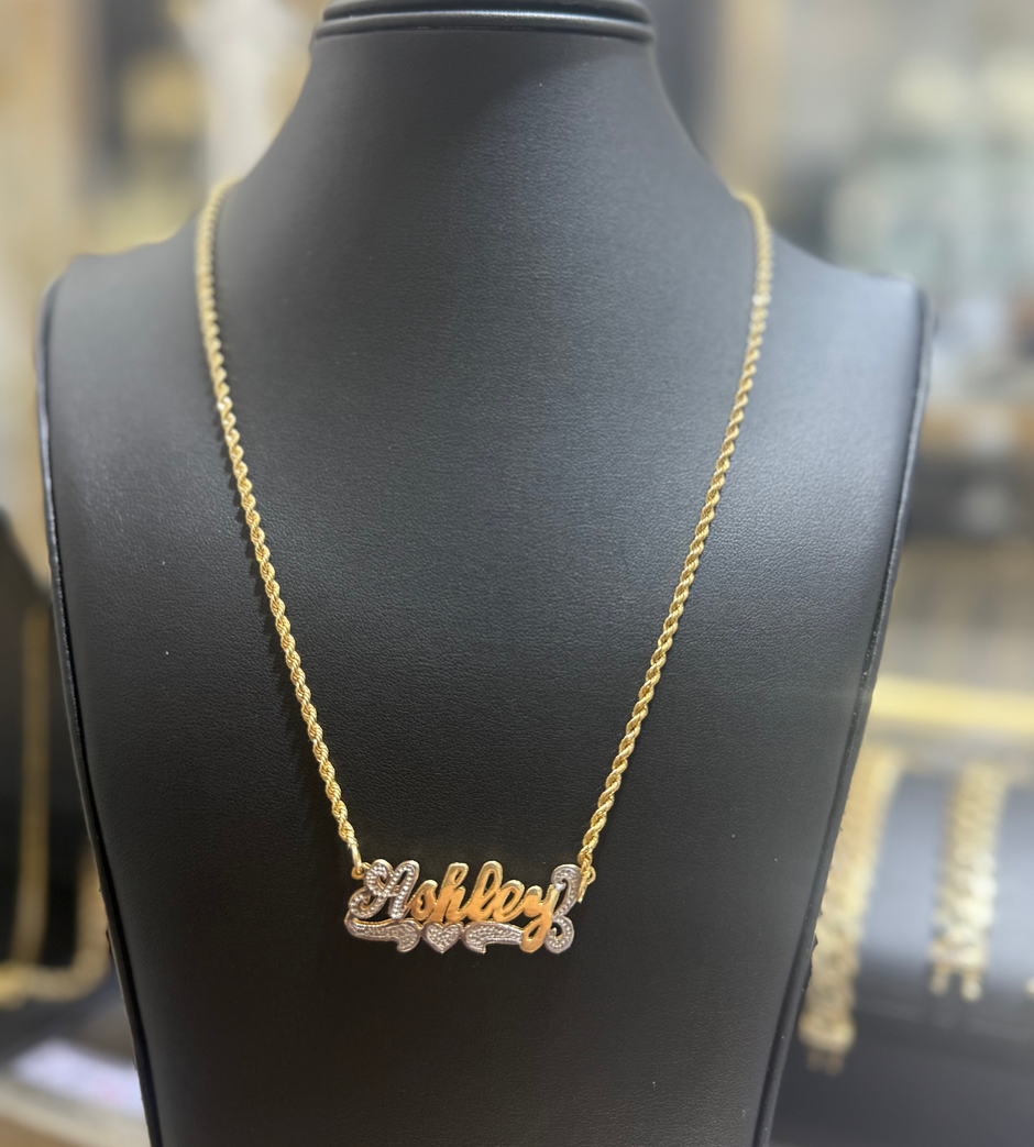 Custom Two tone Name Chain