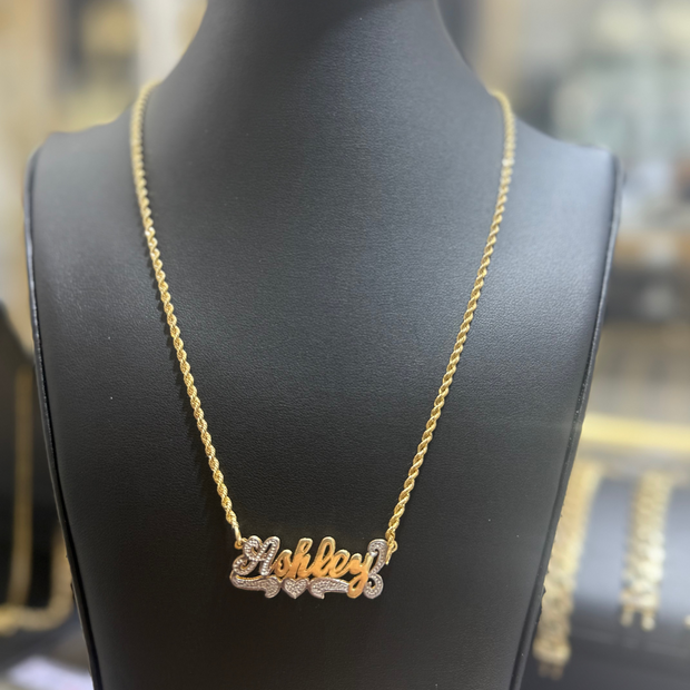 Custom Two tone Name Chain