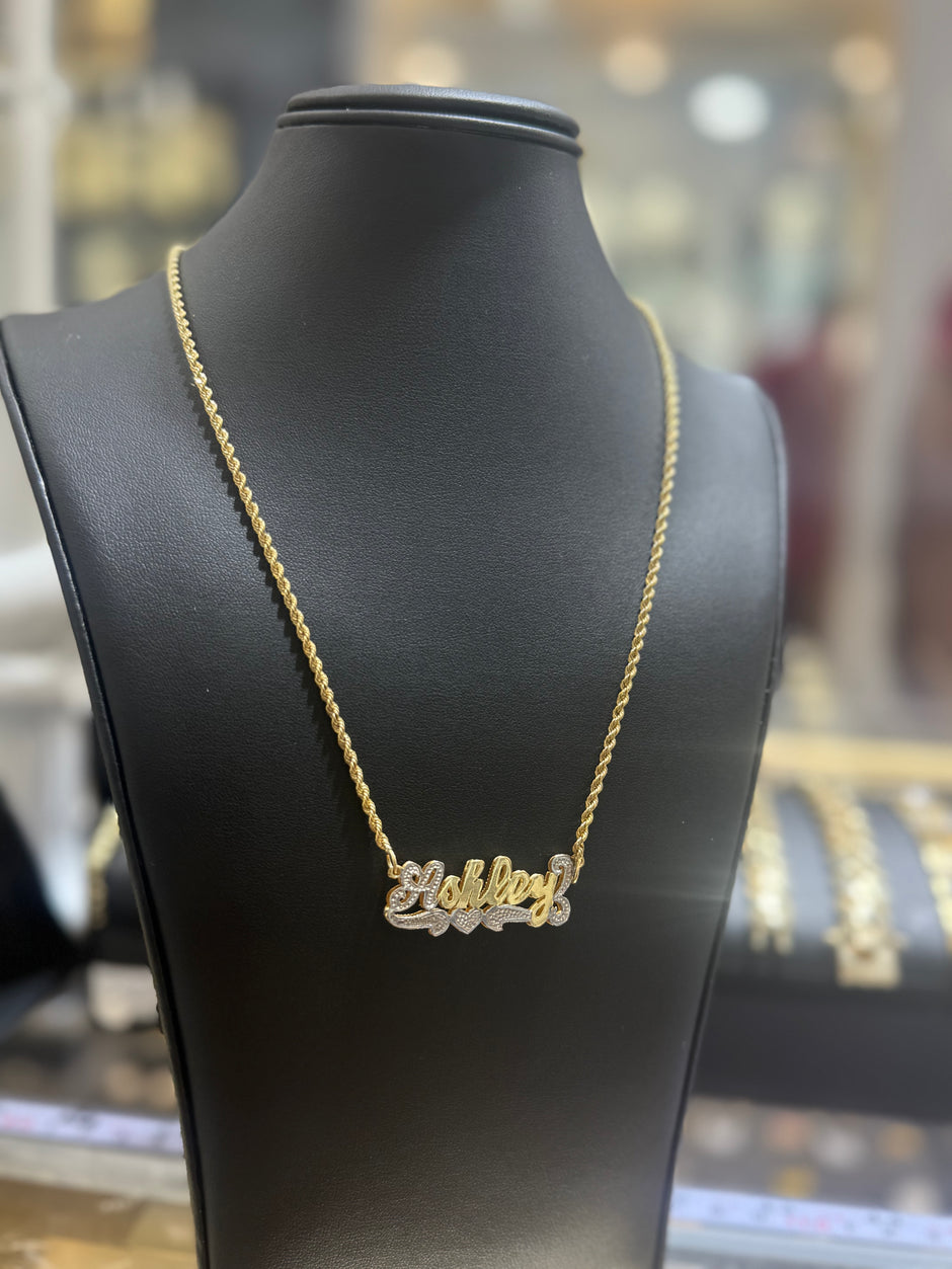 Custom Two tone Name Chain