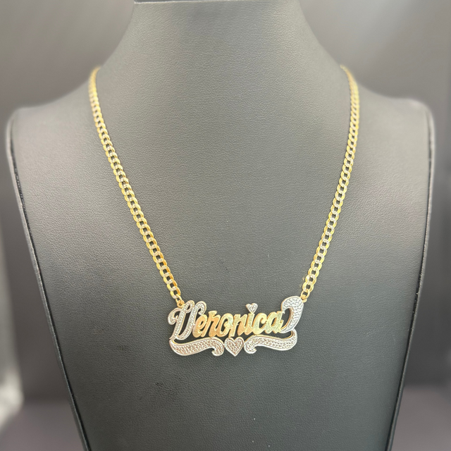 Gold Name Plate and Chain