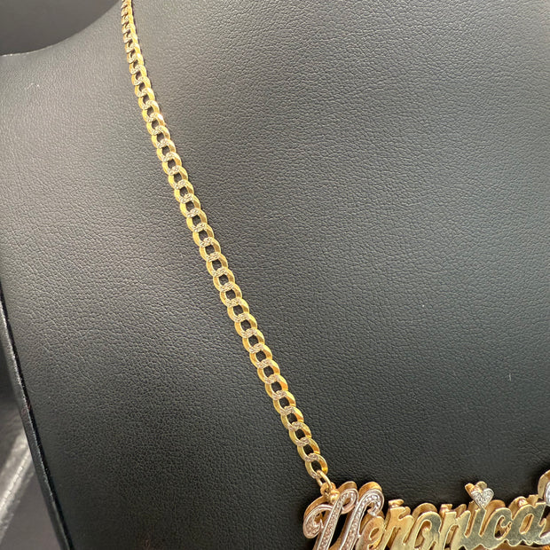 Gold Name Plate and Chain