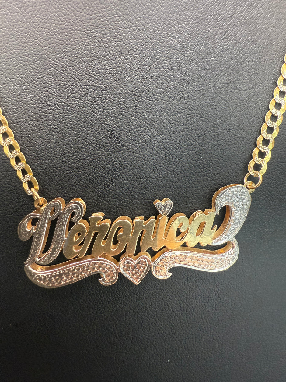 Gold Name Plate and Chain