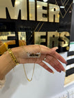 14kt Chain and  Double Name Plate MELISSA