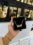14kt Chain and  Double Name Plate MELISSA