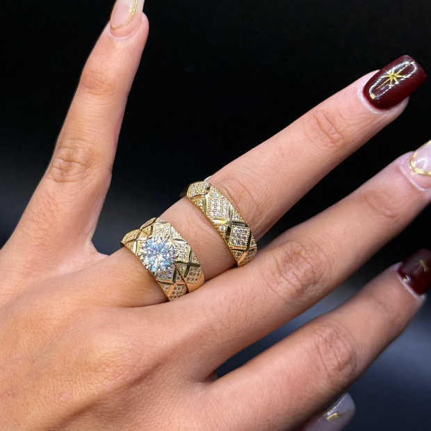 Gold Wedding Trio Set