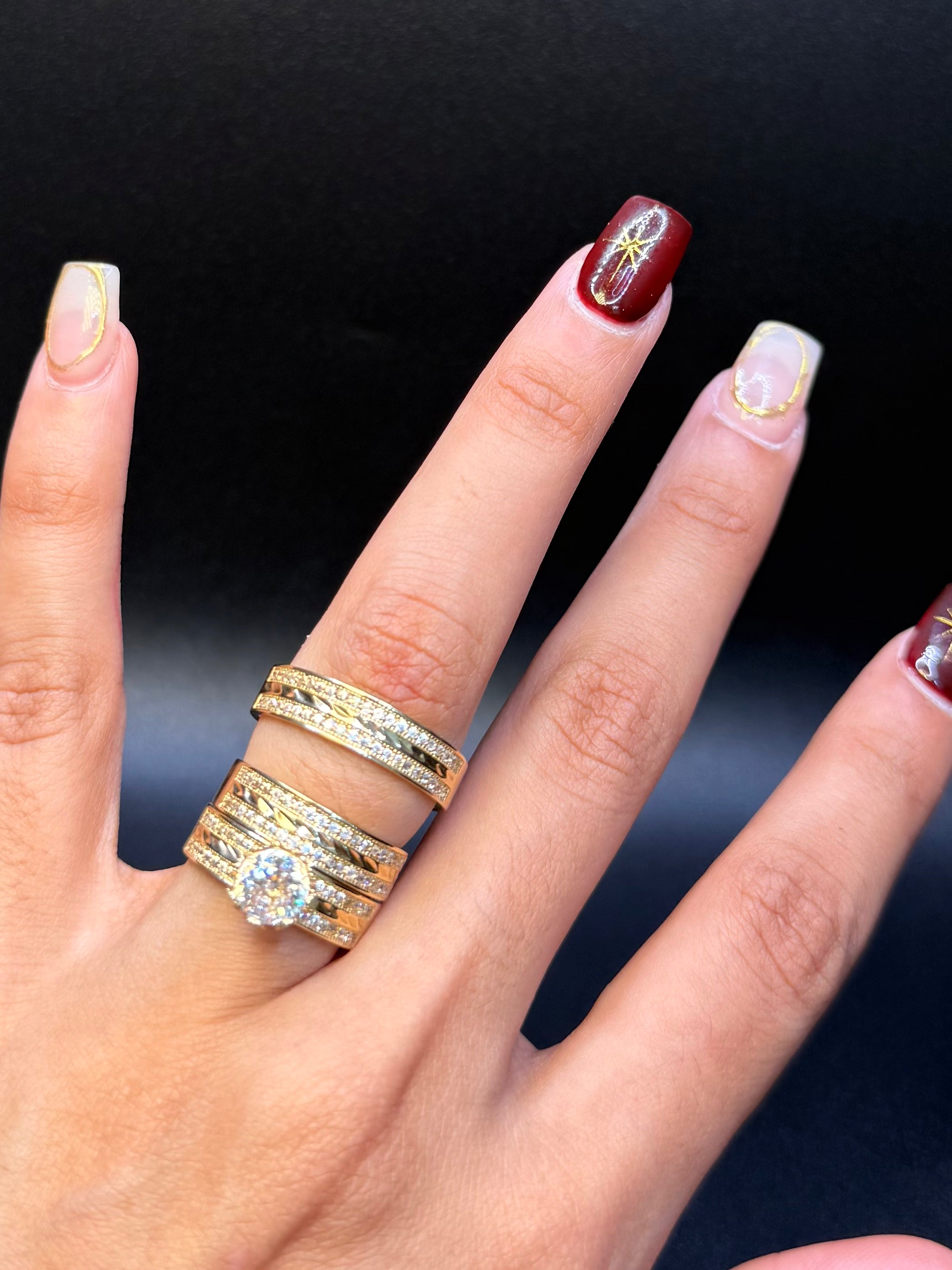 Classic Gold Wedding trio