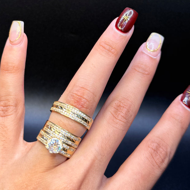 Classic Gold Wedding trio