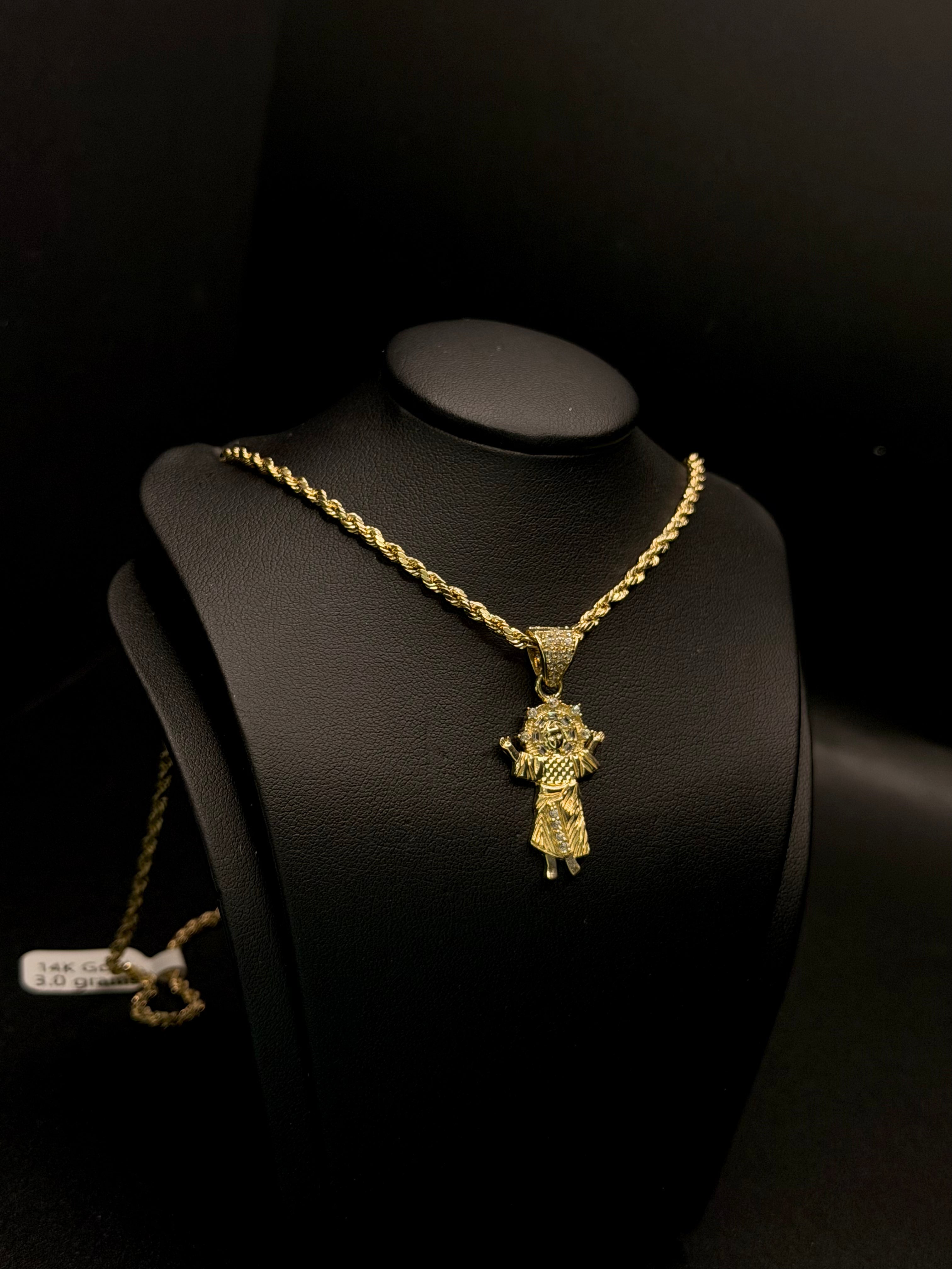 KIDS CHAIN AND PENDANT 14KT