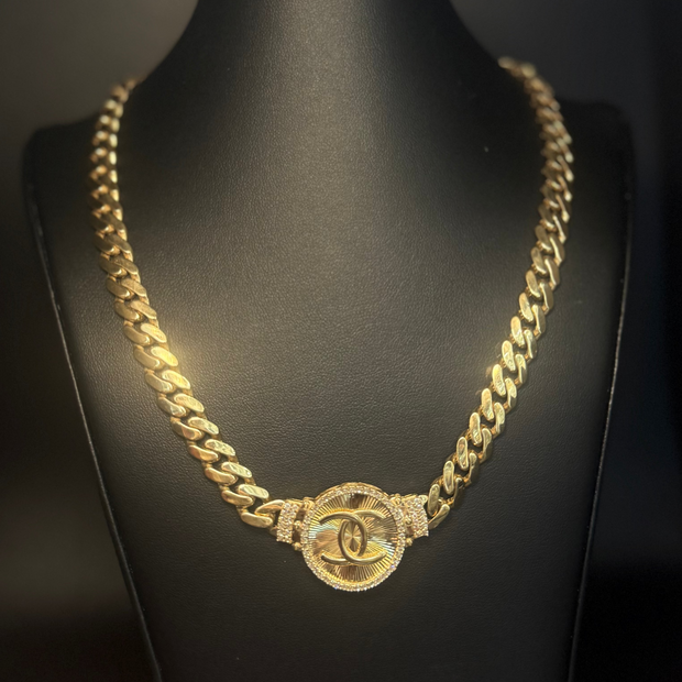 Choker 14KT Monaco with pendant CC