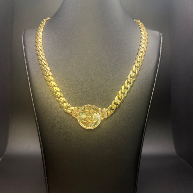 Choker 14KT Monaco with pendant CC