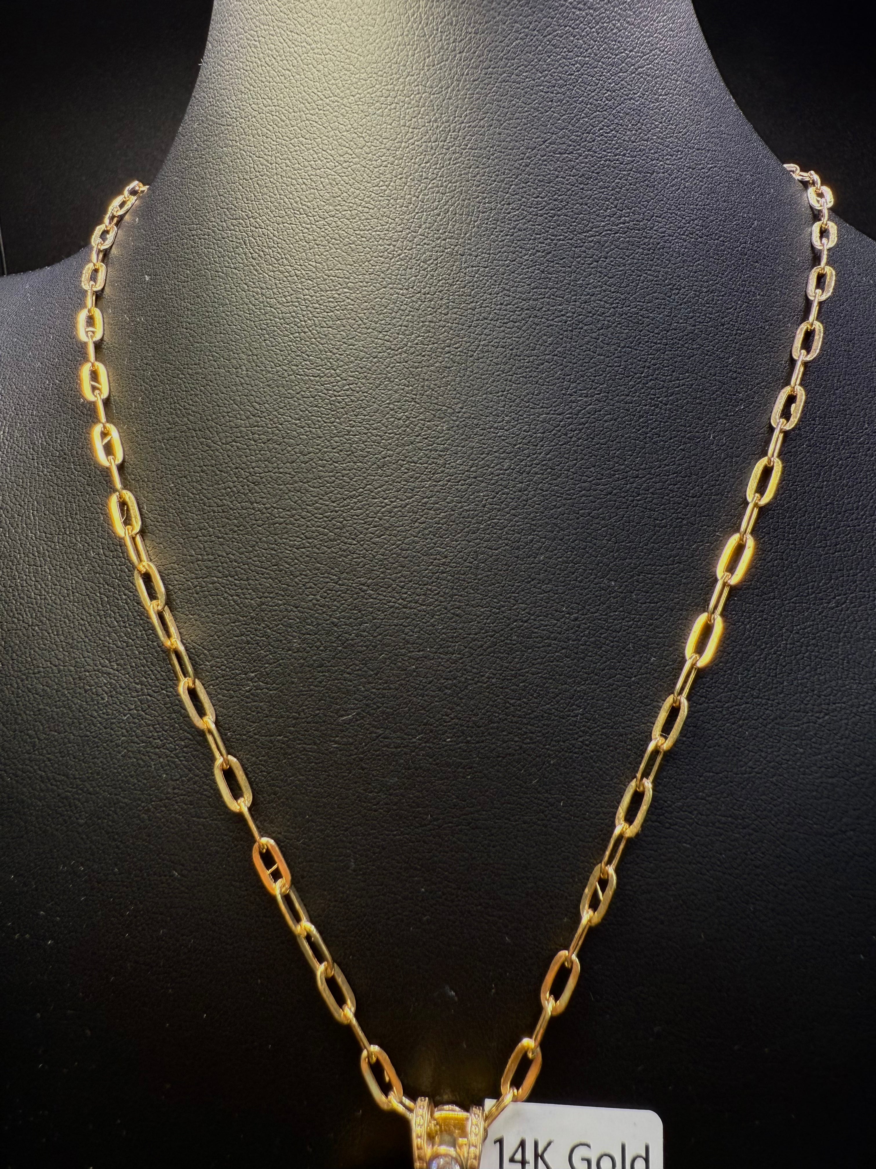 Gold Heart Pendant Necklace