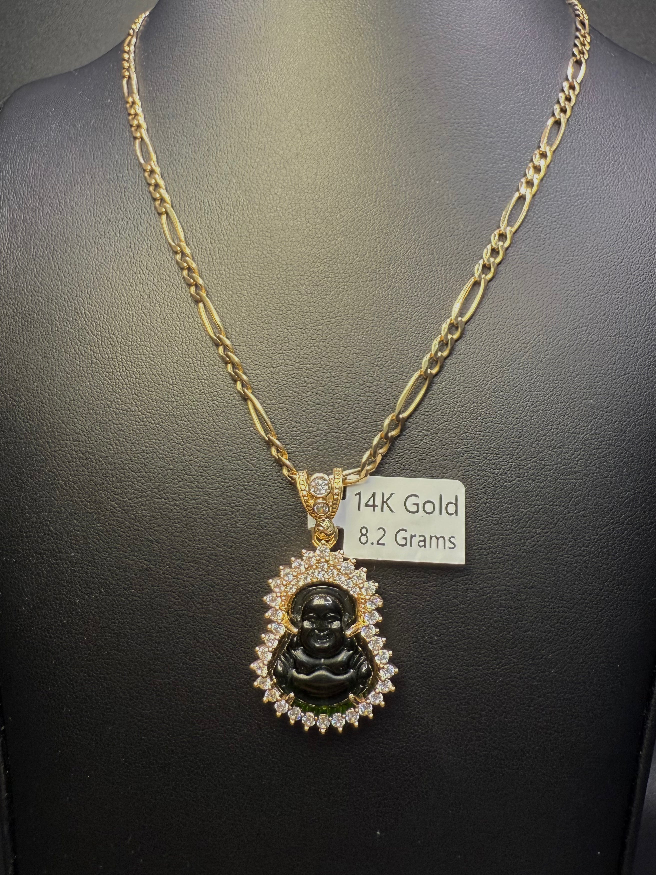 Figaro Chain with Buddha Pendant
