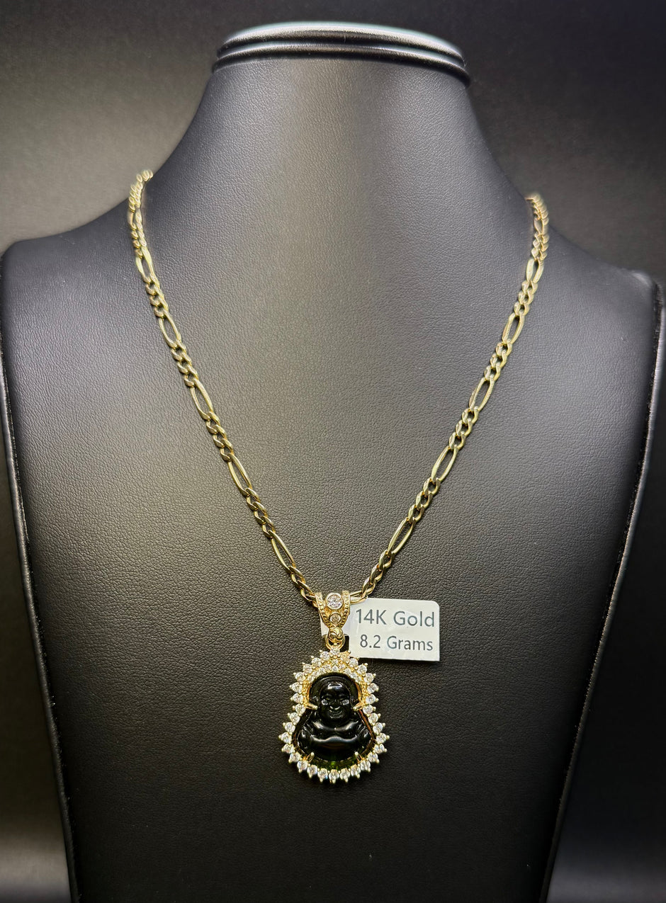 Figaro Chain with Buddha Pendant