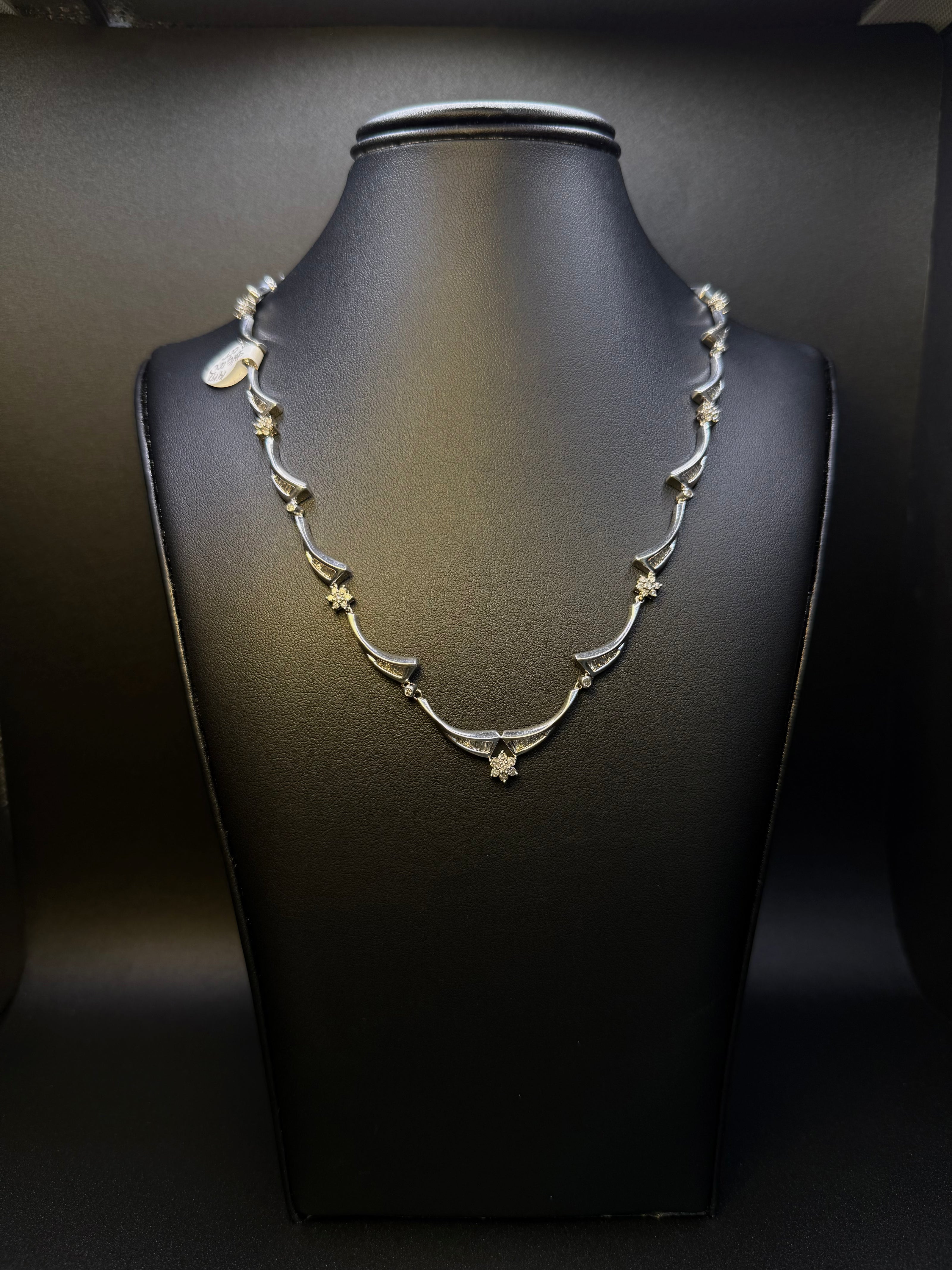 White Gold with Diamonds Neckless