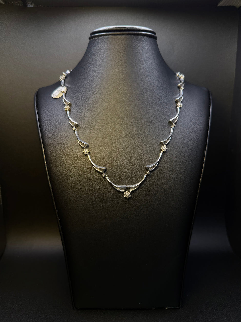 White Gold with Diamonds Neckless