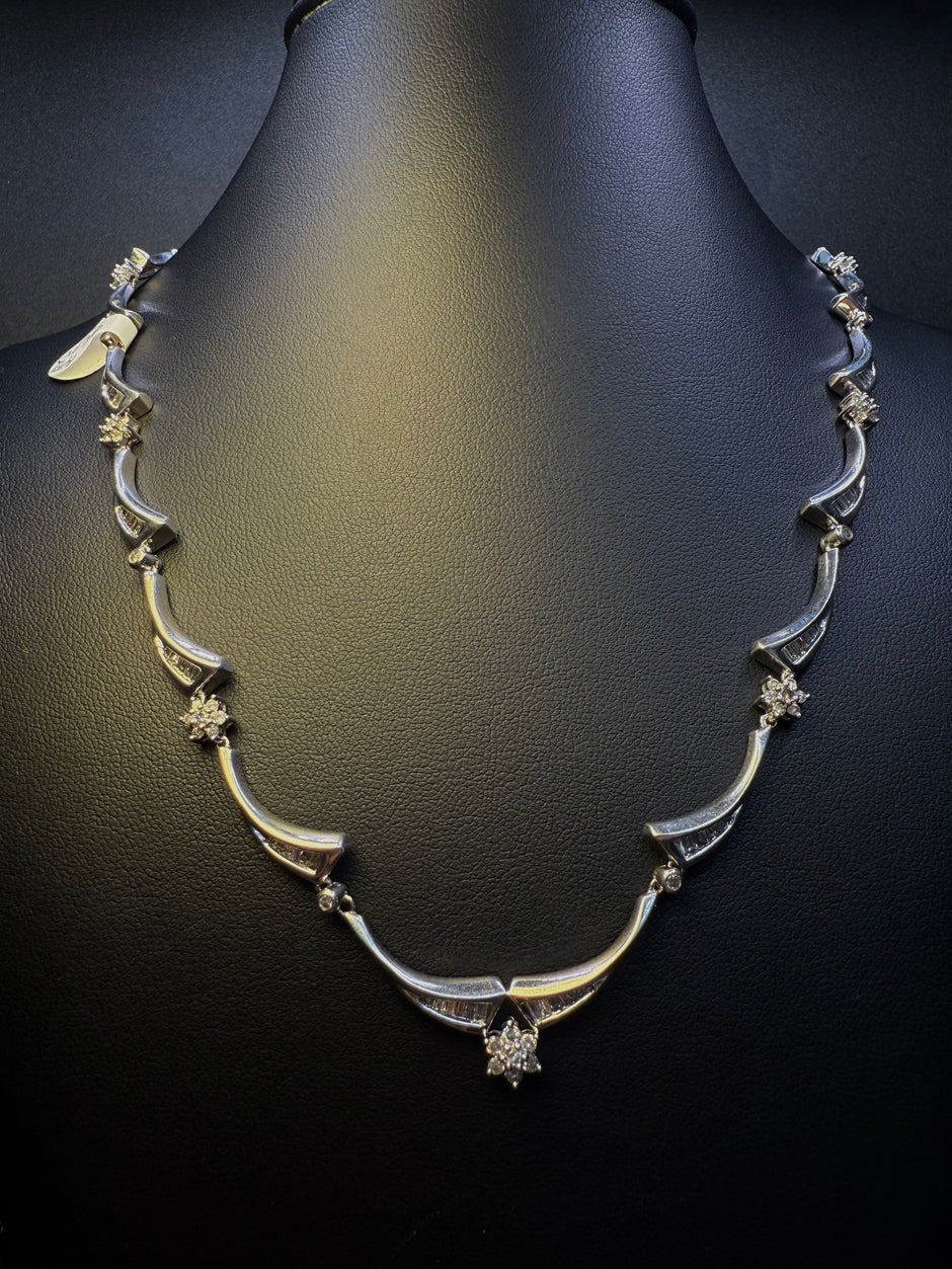 White Gold with Diamonds Neckless