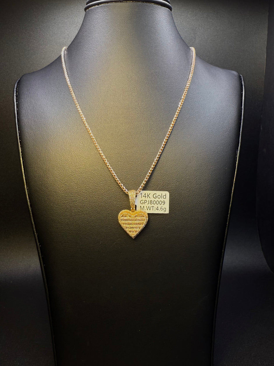 Diamond Heart Shape Franco Chain