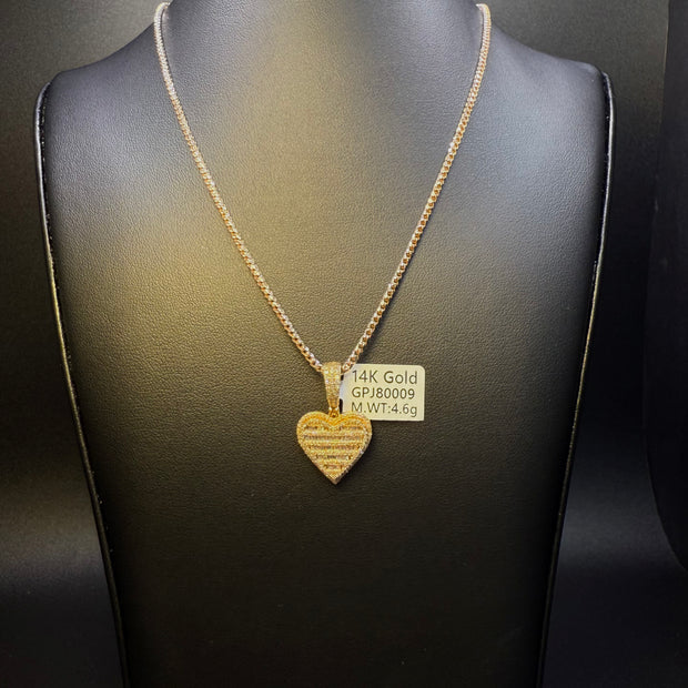Diamond Heart Shape Franco Chain