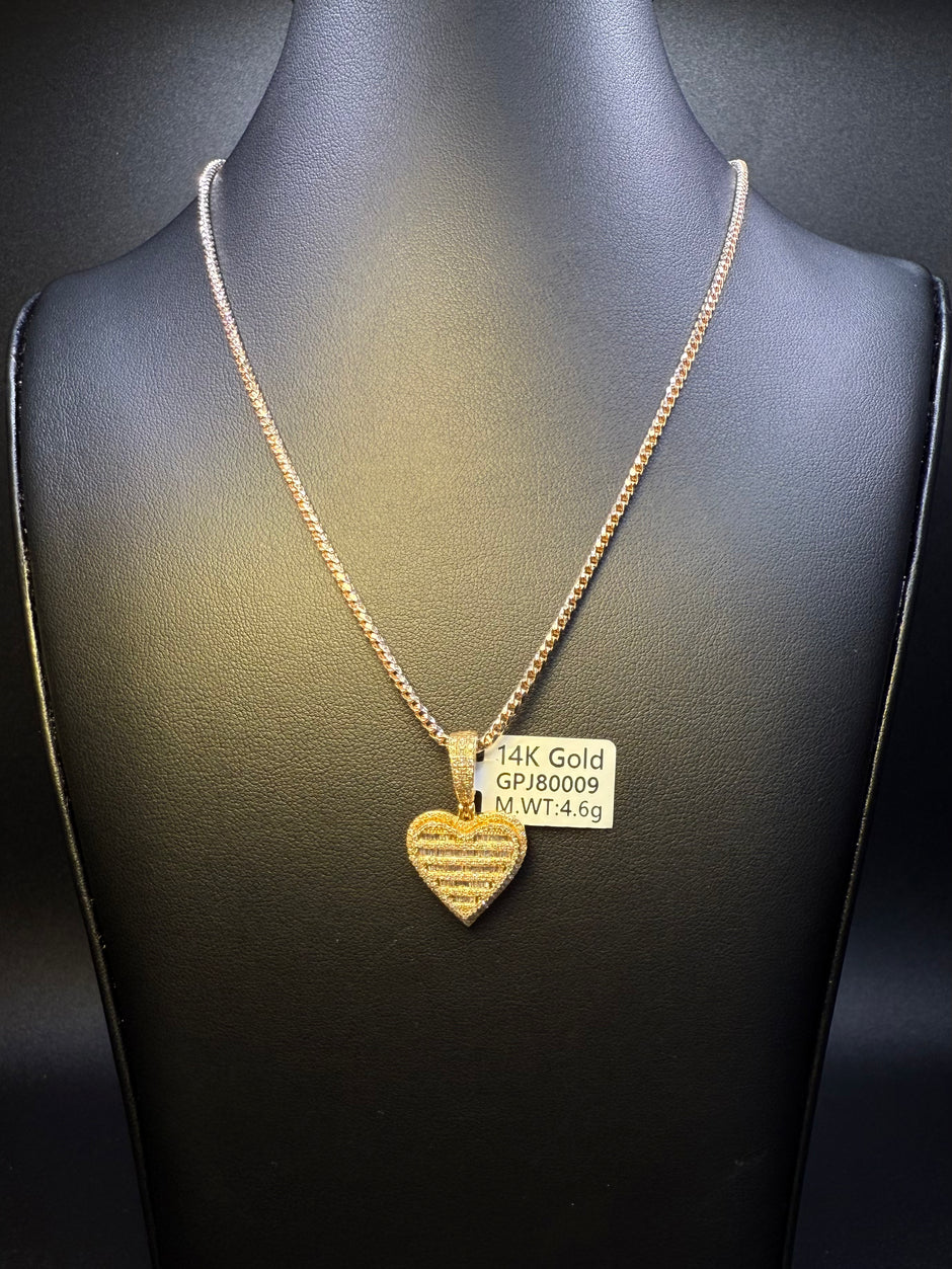 Diamond Heart Shape Franco Chain