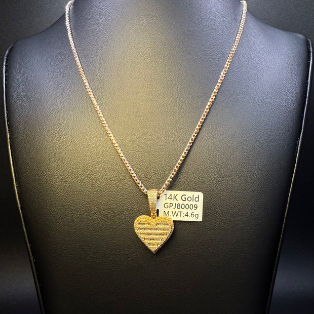 Diamond Heart Shape Franco Chain