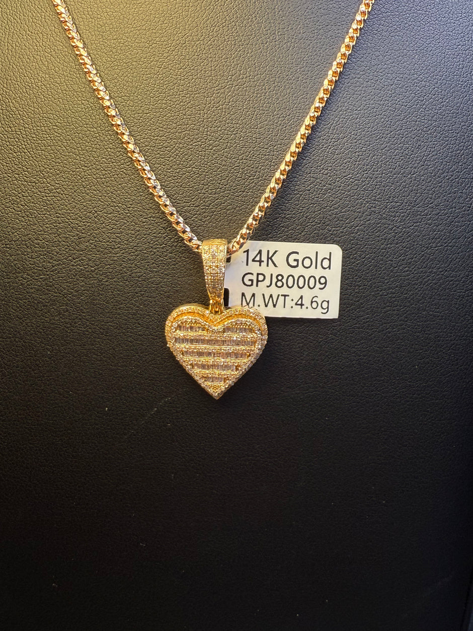 Diamond Heart Shape Franco Chain
