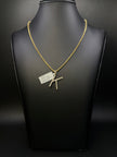 Rope Chain with Letter 'K' Diamond