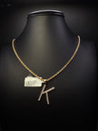 Rope Chain with Letter 'K' Diamond