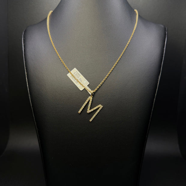 Chain with letter 'M' Diamond