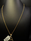 Rope chain with letter 'A' Diamond
