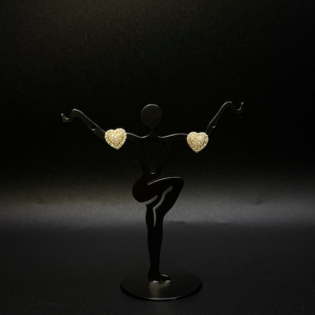 14KT GOLD Heart Shape Studs